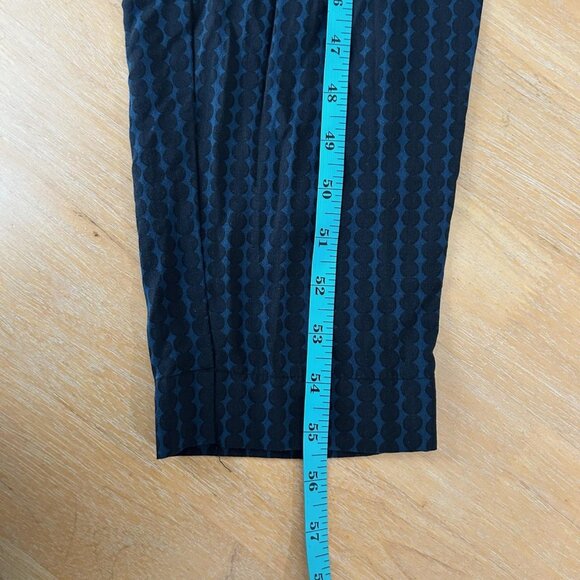 Uniqlo x Marimekko Jumpsuit Womens XS Black Blue Belted Button Front Geometric - Picture 12 of 14